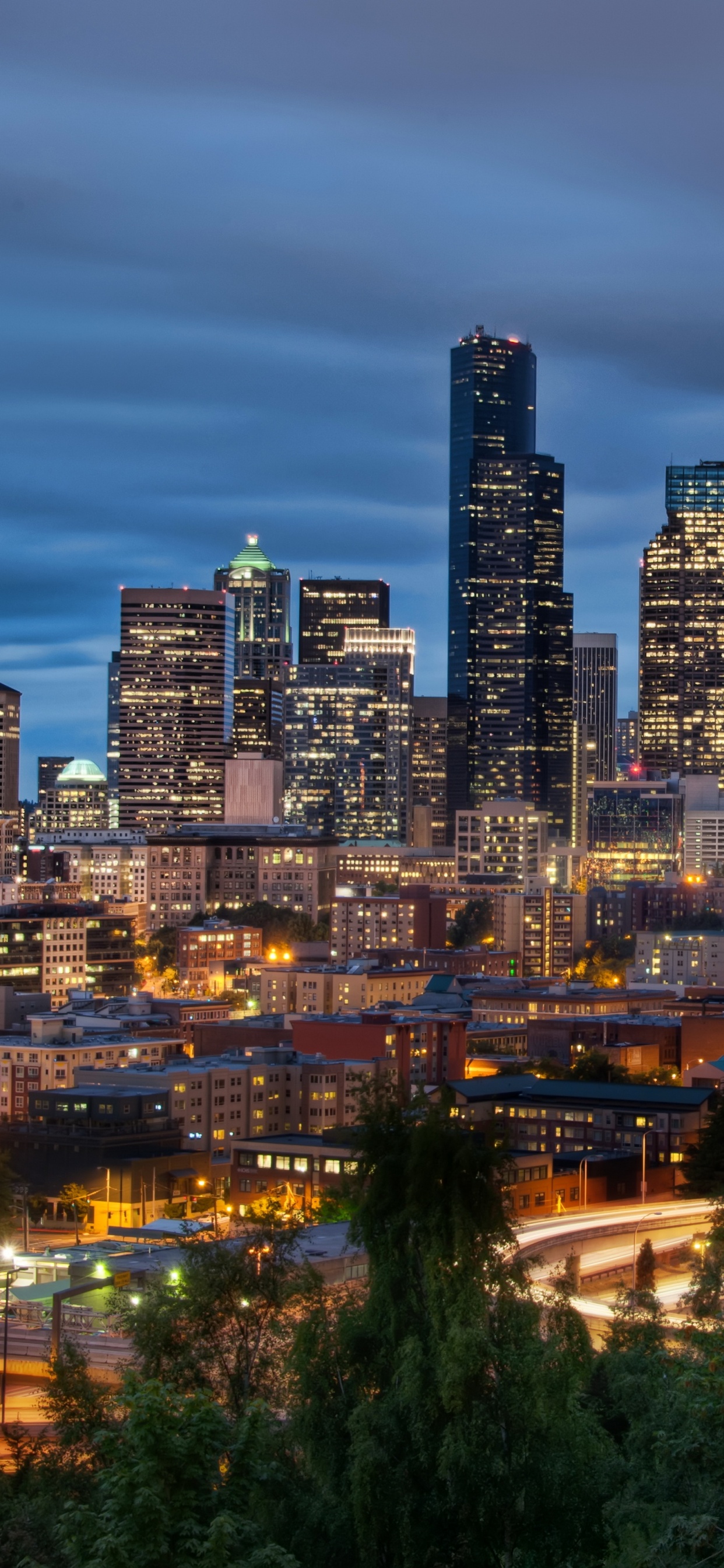City Lights During Night Time. Wallpaper in 1242x2688 Resolution