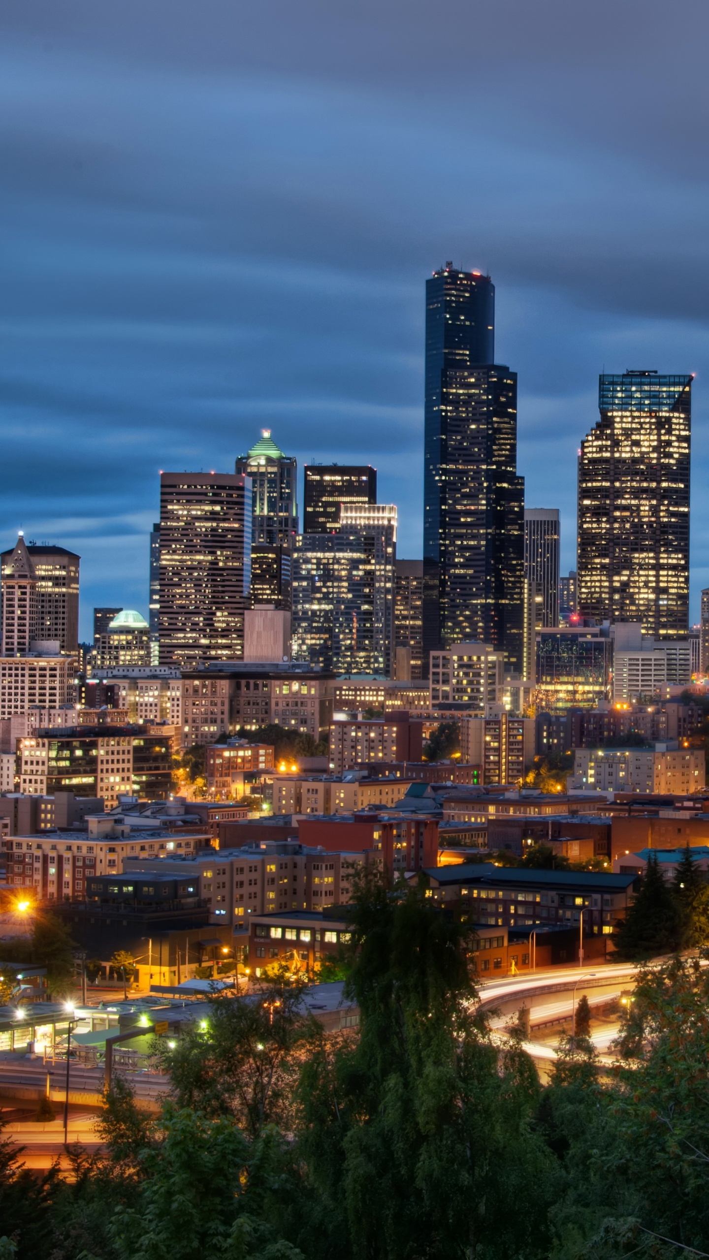 City Lights During Night Time. Wallpaper in 1440x2560 Resolution