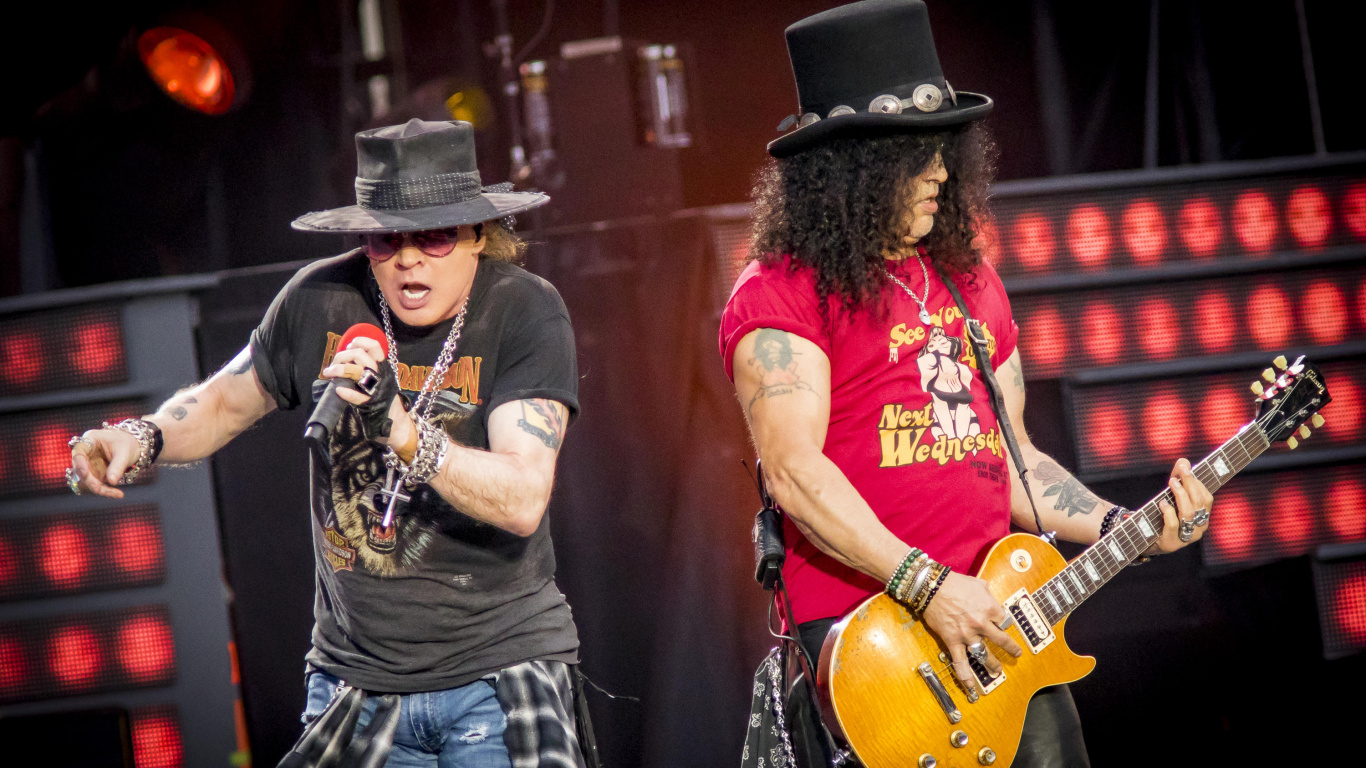 Slash, Axl Rose, Pas Dans Cette Vie en Tournée, Guns N Roses, ac Dc. Wallpaper in 1366x768 Resolution