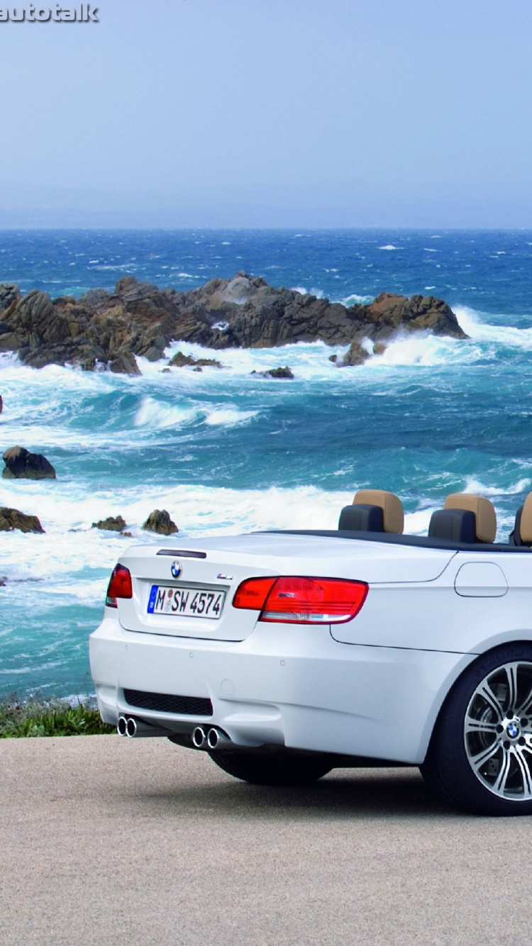 White Convertible Coupe on Beach During Daytime. Wallpaper in 750x1334 Resolution