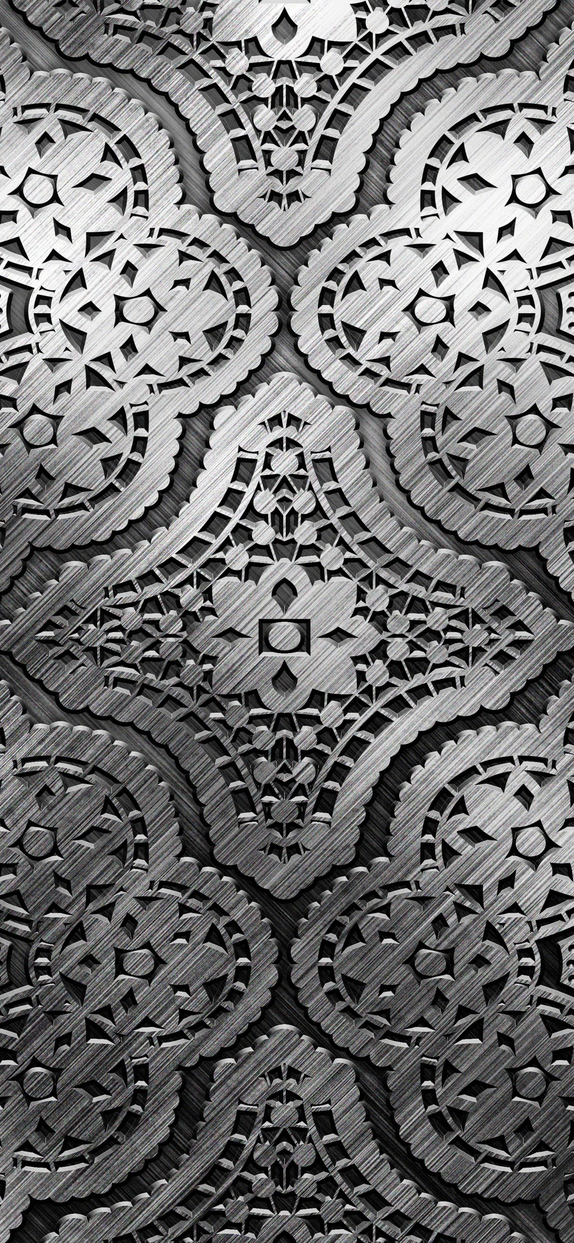 Textil Floral Blanco y Negro. Wallpaper in 1125x2436 Resolution