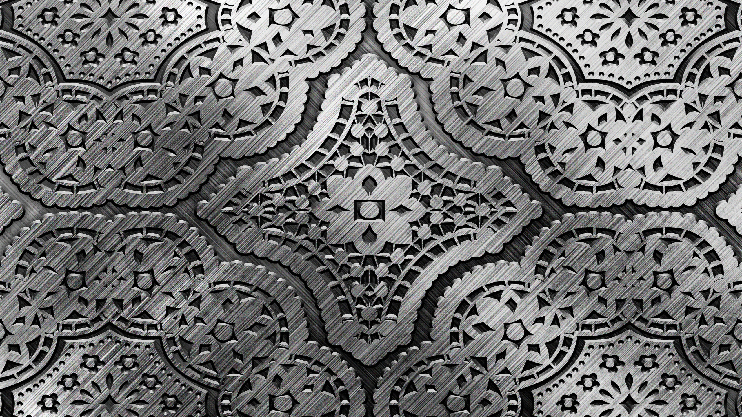 Textil Floral Blanco y Negro. Wallpaper in 2560x1440 Resolution
