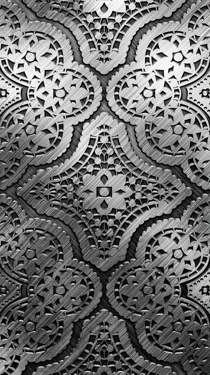 Textile Floral Noir et Blanc. Wallpaper in 720x1280 Resolution