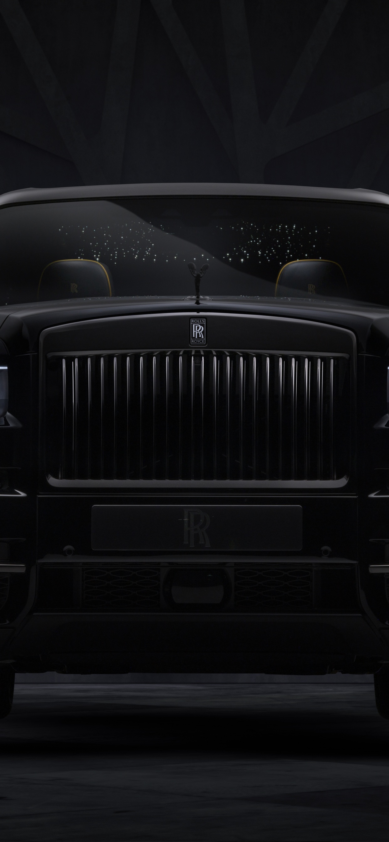 Voiture Noire Dans un Parking. Wallpaper in 1242x2688 Resolution