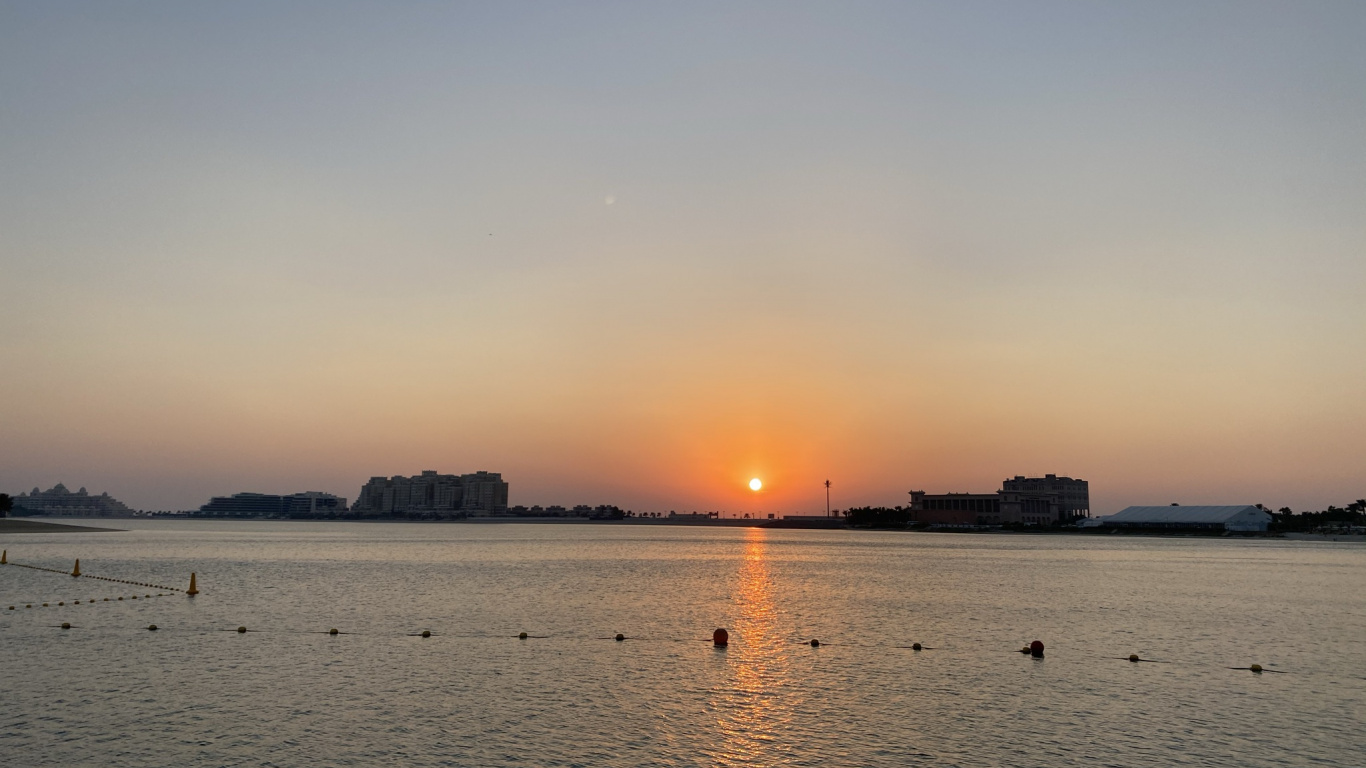 Water, Sunset, Body of Water, Night, Nature. Wallpaper in 1366x768 Resolution