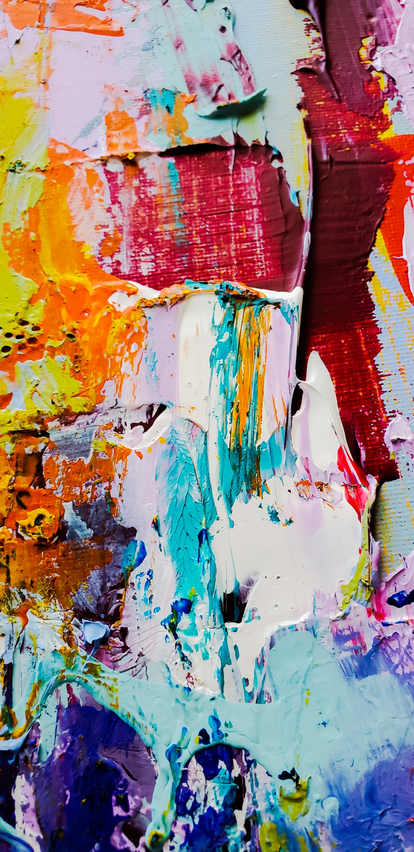 Amor Del Arte Abstracto, el Arte Abstracto, Arte, Óleo, Cuchillo de Paleta. Wallpaper in 1440x2960 Resolution