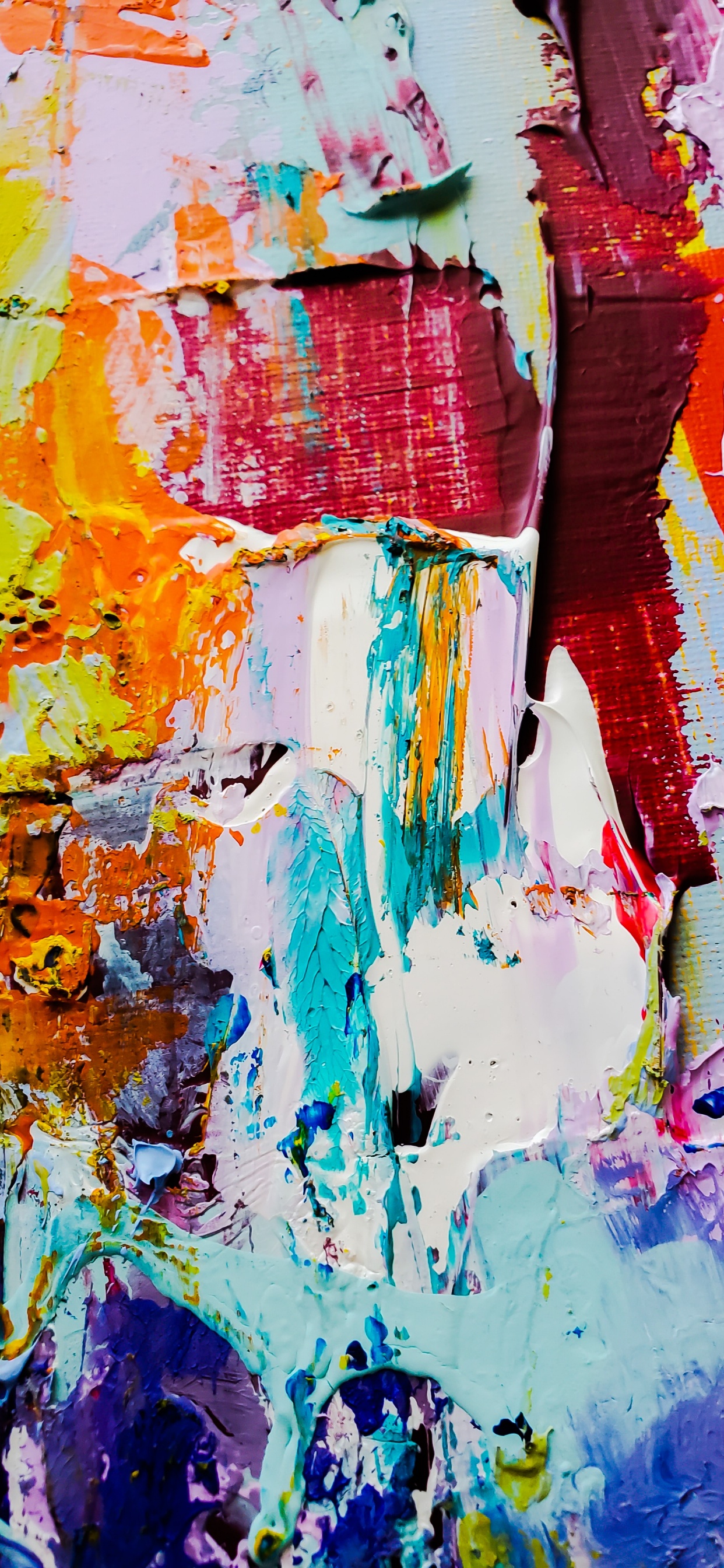 Amour de L'art Abstrait, L'art Abstrait, Art, Couteau à Palette, Peinture Abstraite Orange. Wallpaper in 1242x2688 Resolution