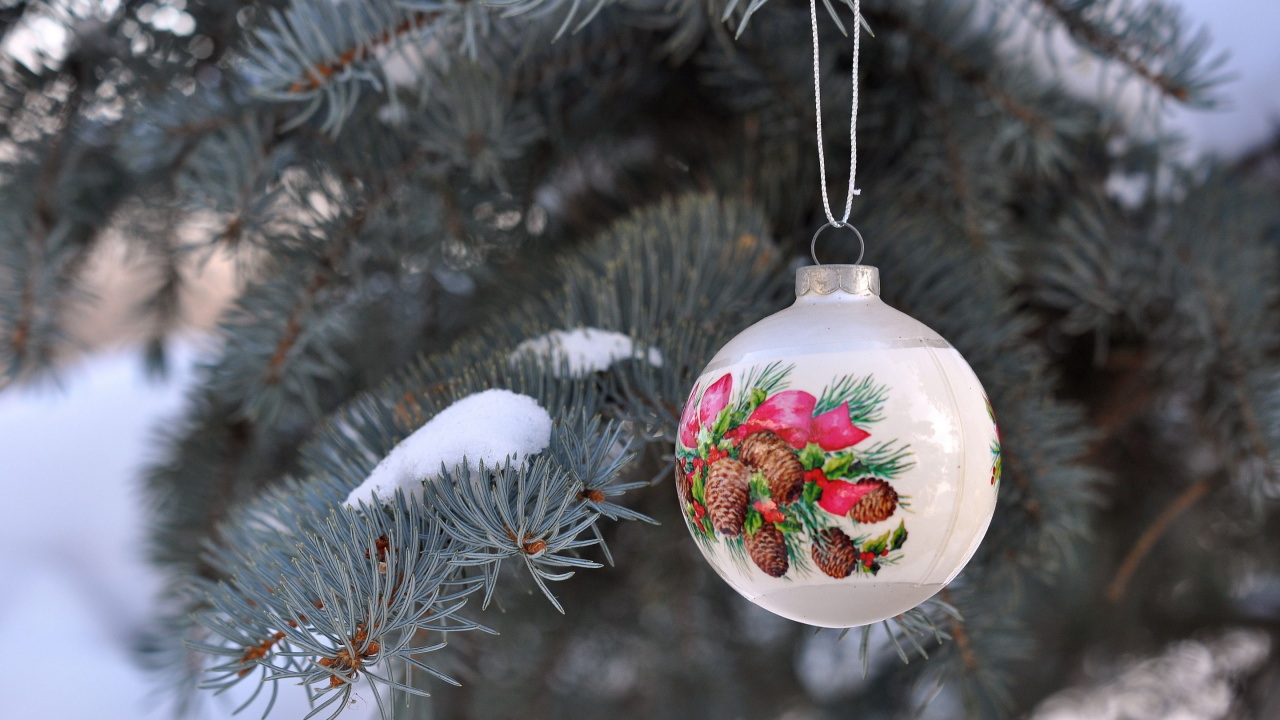 Christmas Ornament, Christmas Decoration, Christmas Day, Branch, Tree. Wallpaper in 1280x720 Resolution