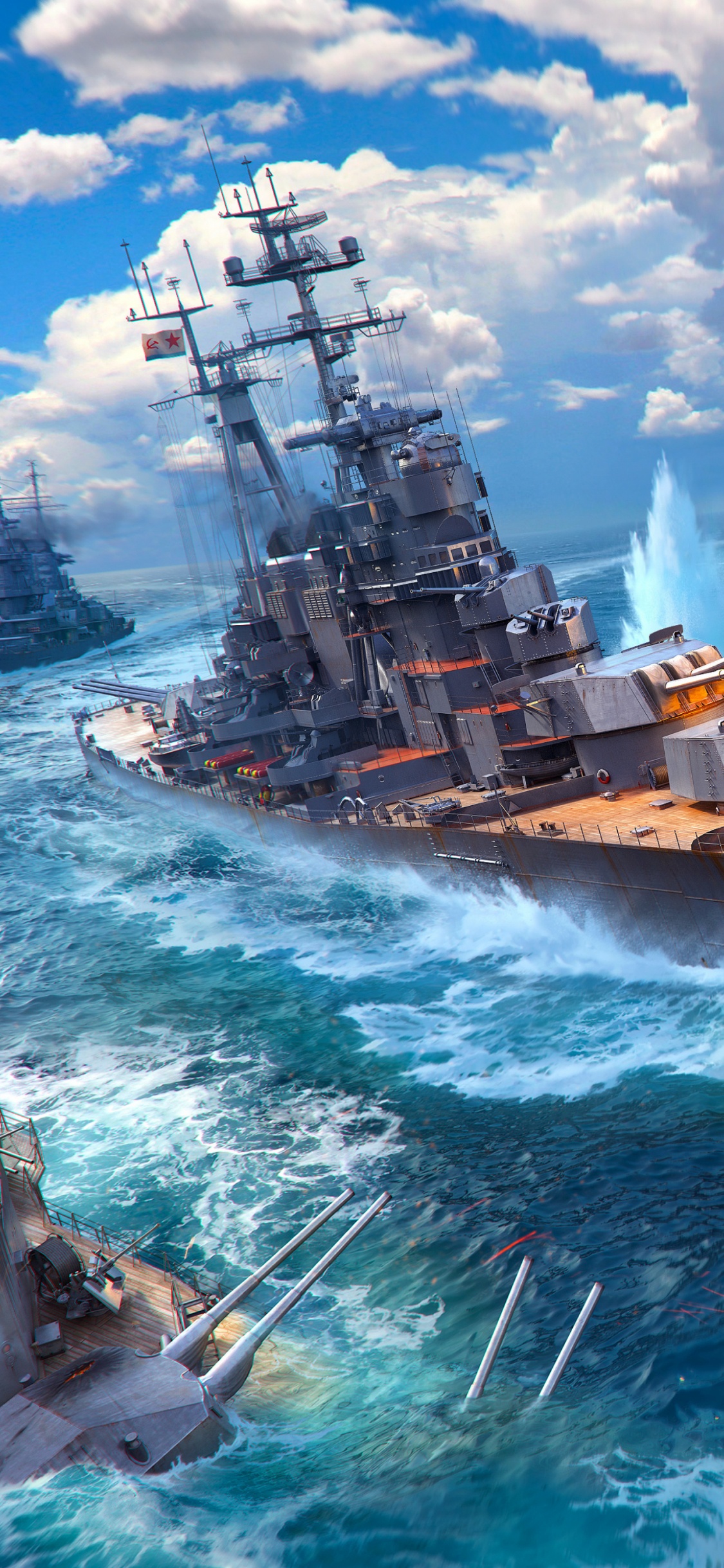世界的战舰, 军舰, 战舰, 巡洋舰, 战争游戏 壁纸 1125x2436 允许