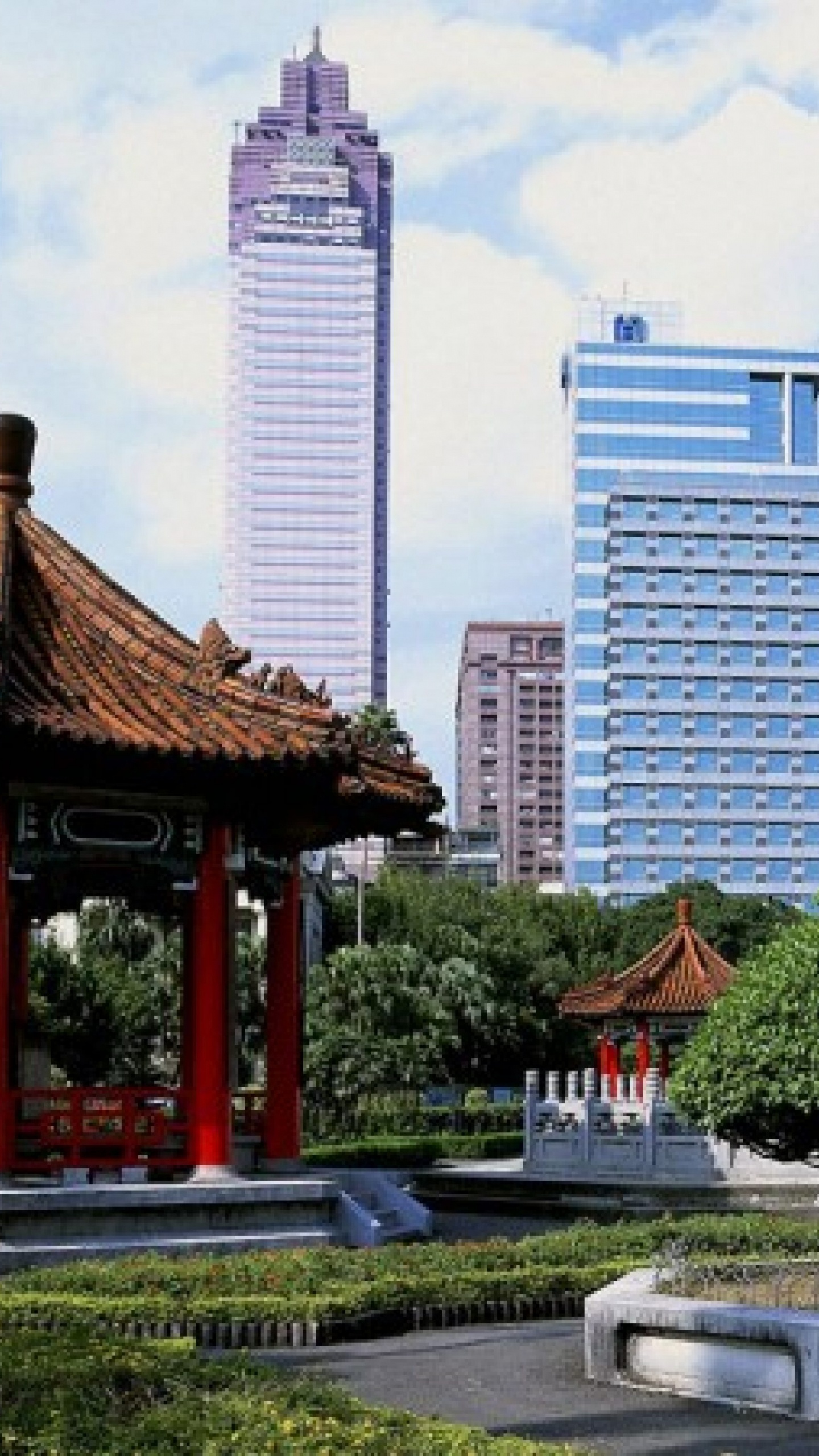 中国建筑, 里程碑, 寺庙, 城市, 外结构 壁纸 1440x2560 允许