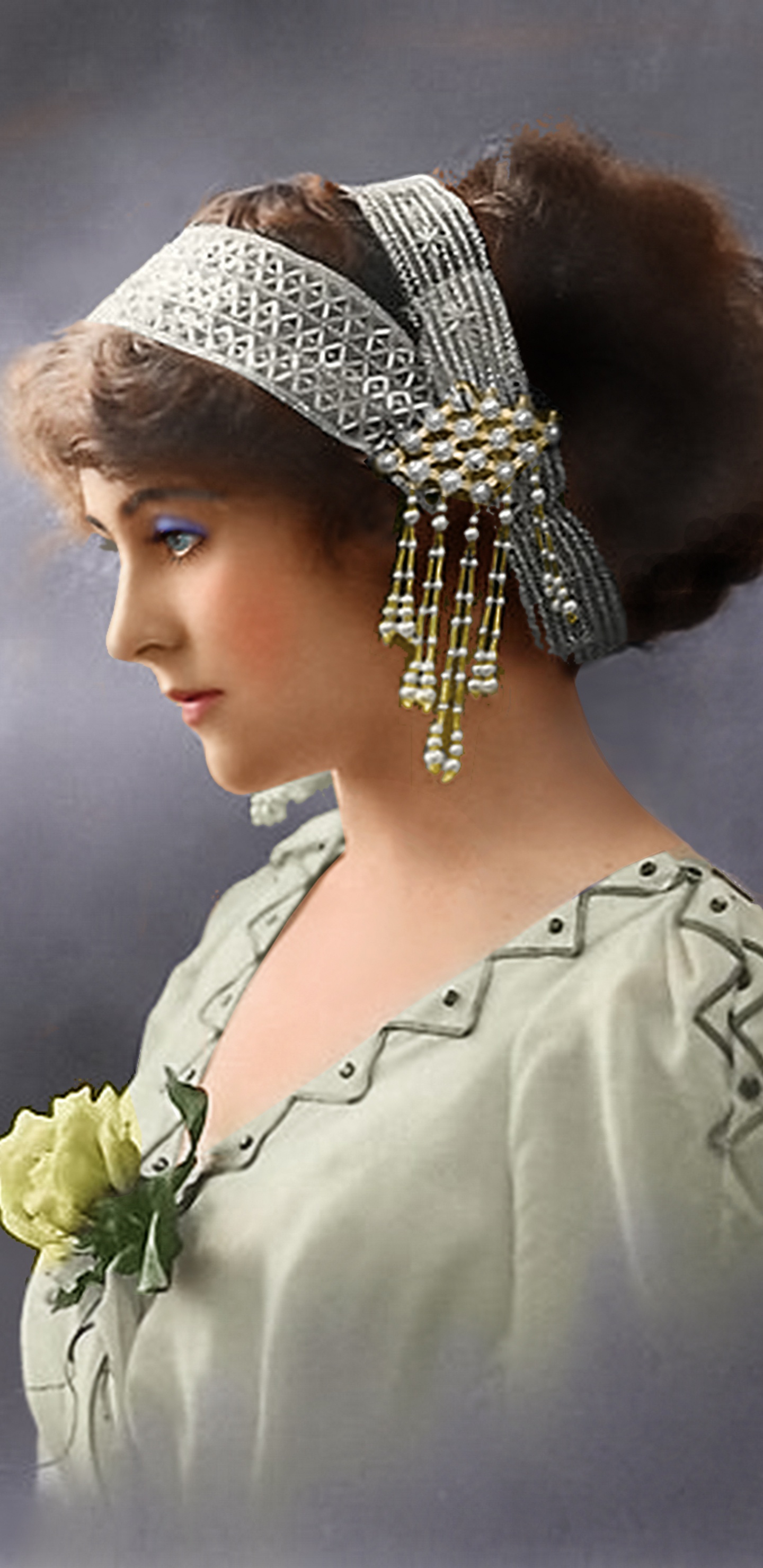 Woman in White Dress Wearing White and Black Hat. Wallpaper in 1440x2960 Resolution