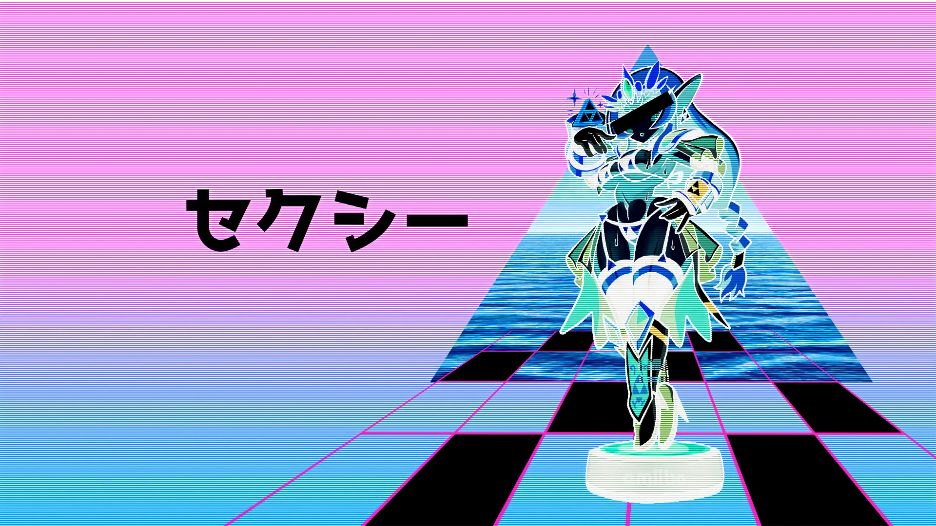 Légende de Zelda Vaporwave, Esthétique, Art, Ligne, Magenta. Wallpaper in 1920x1080 Resolution