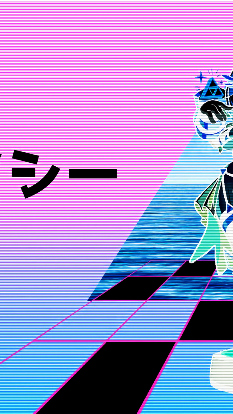 Légende de Zelda Vaporwave, Esthétique, Art, Ligne, Magenta. Wallpaper in 750x1334 Resolution