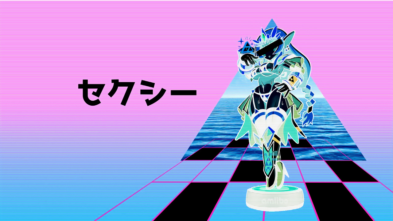 Legende Von Zelda Vaporwave, Ästhetik, Kunst, Electric Blue, Magenta. Wallpaper in 1280x720 Resolution