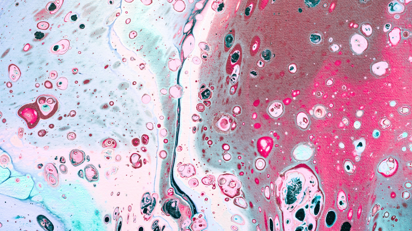 Farbe, Kunst, Flecken, Abstrakte Kunst, Abstrakte Malerei Blau. Wallpaper in 1366x768 Resolution