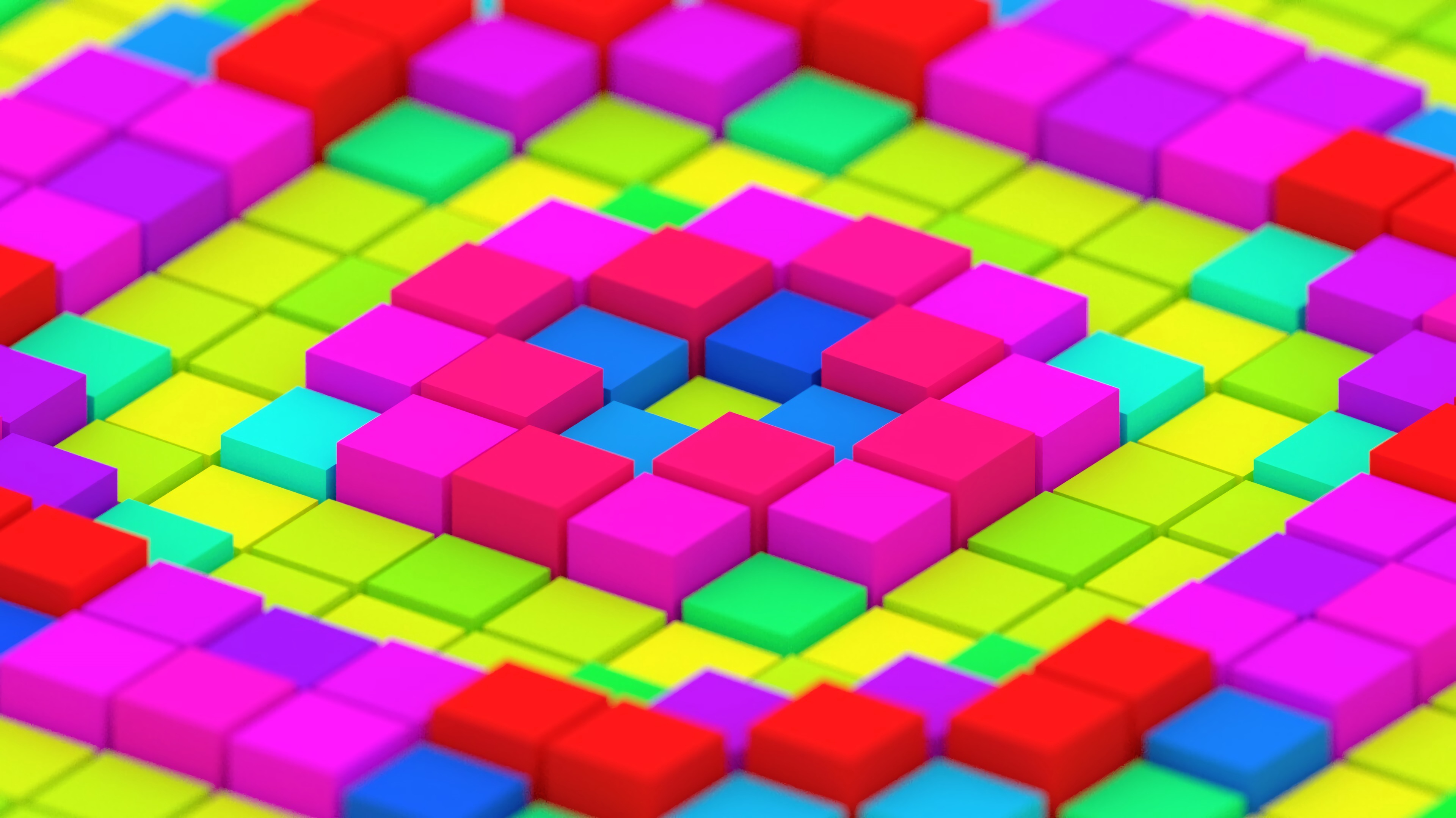 Yellow Green and Red Blocks. Wallpaper in 3840x2160 Resolution