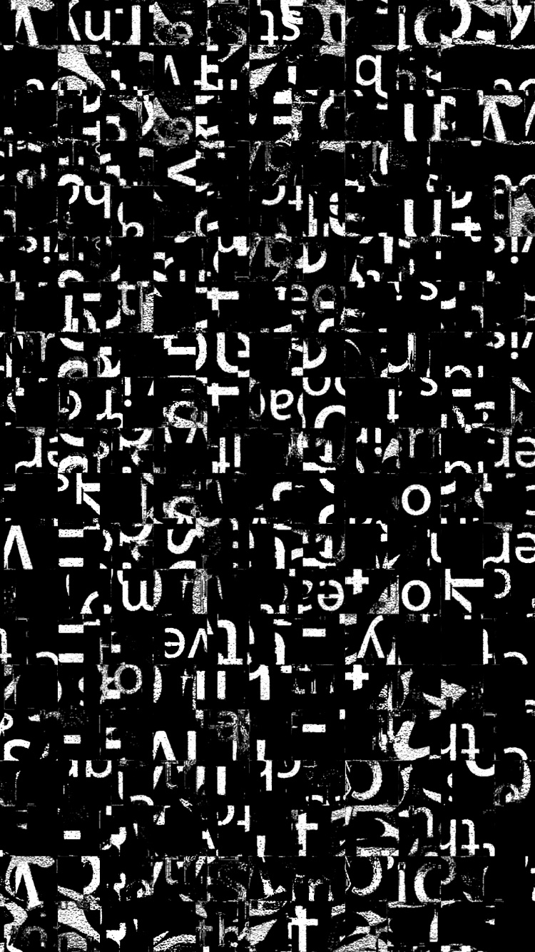 Illustration de Coeur Noir et Blanc. Wallpaper in 750x1334 Resolution