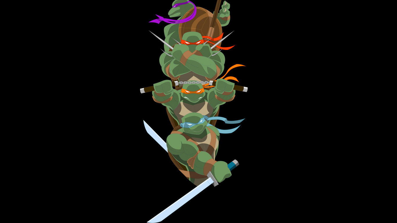 Green and Purple Dragon Illustration. Wallpaper in 1366x768 Resolution