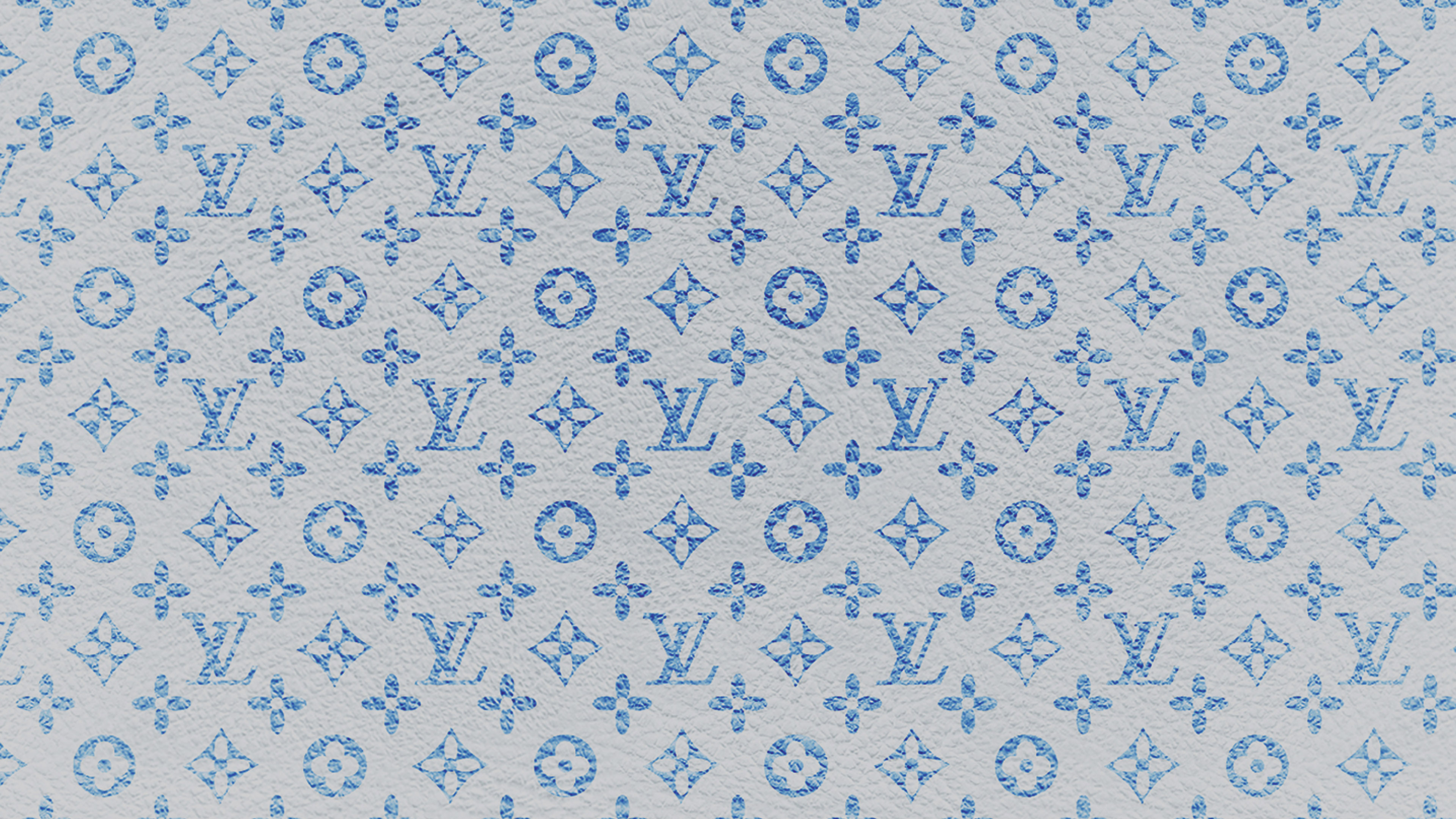 Louis Vuitton, Azul, Patrón, Azure, Textil. Wallpaper in 3840x2160 Resolution