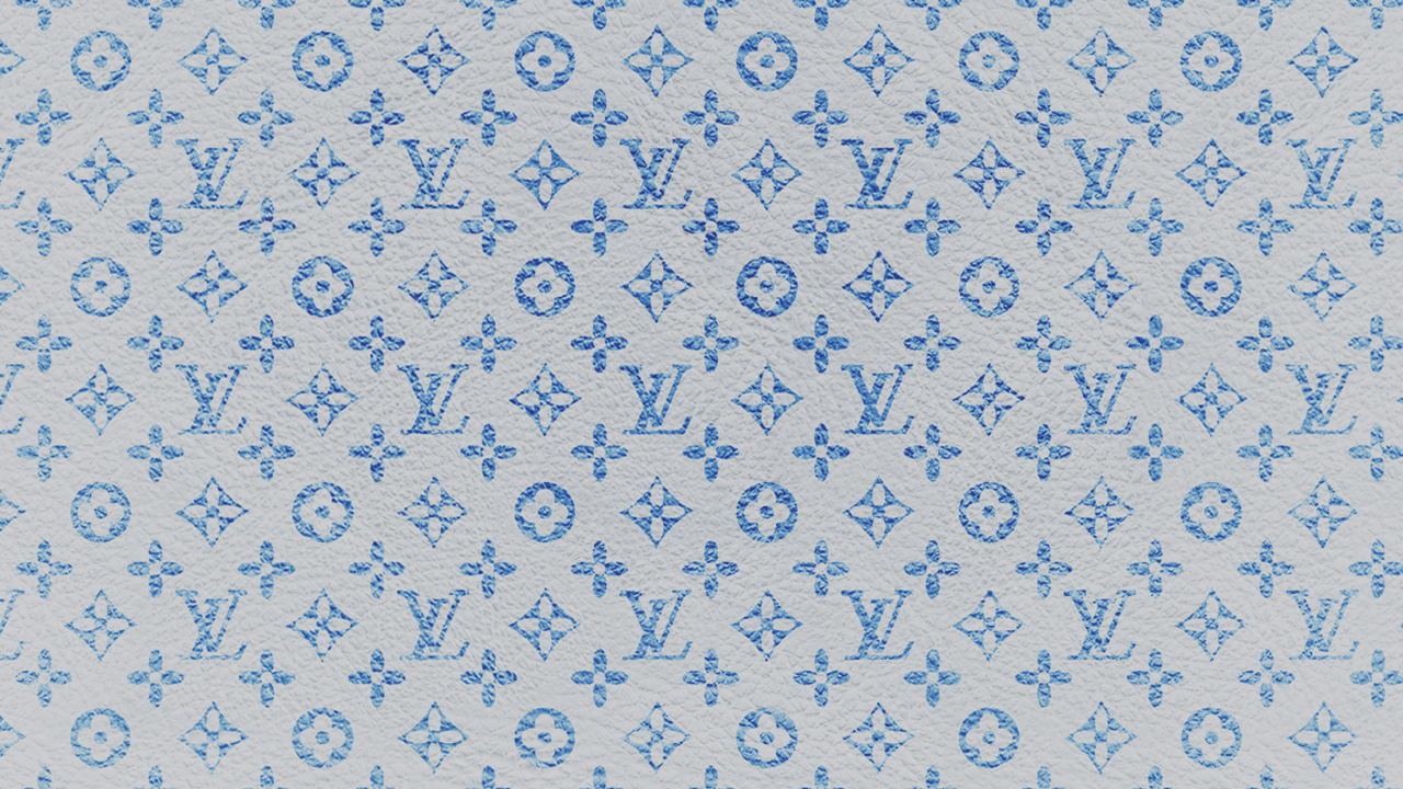 Louis Vuitton, Blau, Muster, Azure, Textil. Wallpaper in 1280x720 Resolution