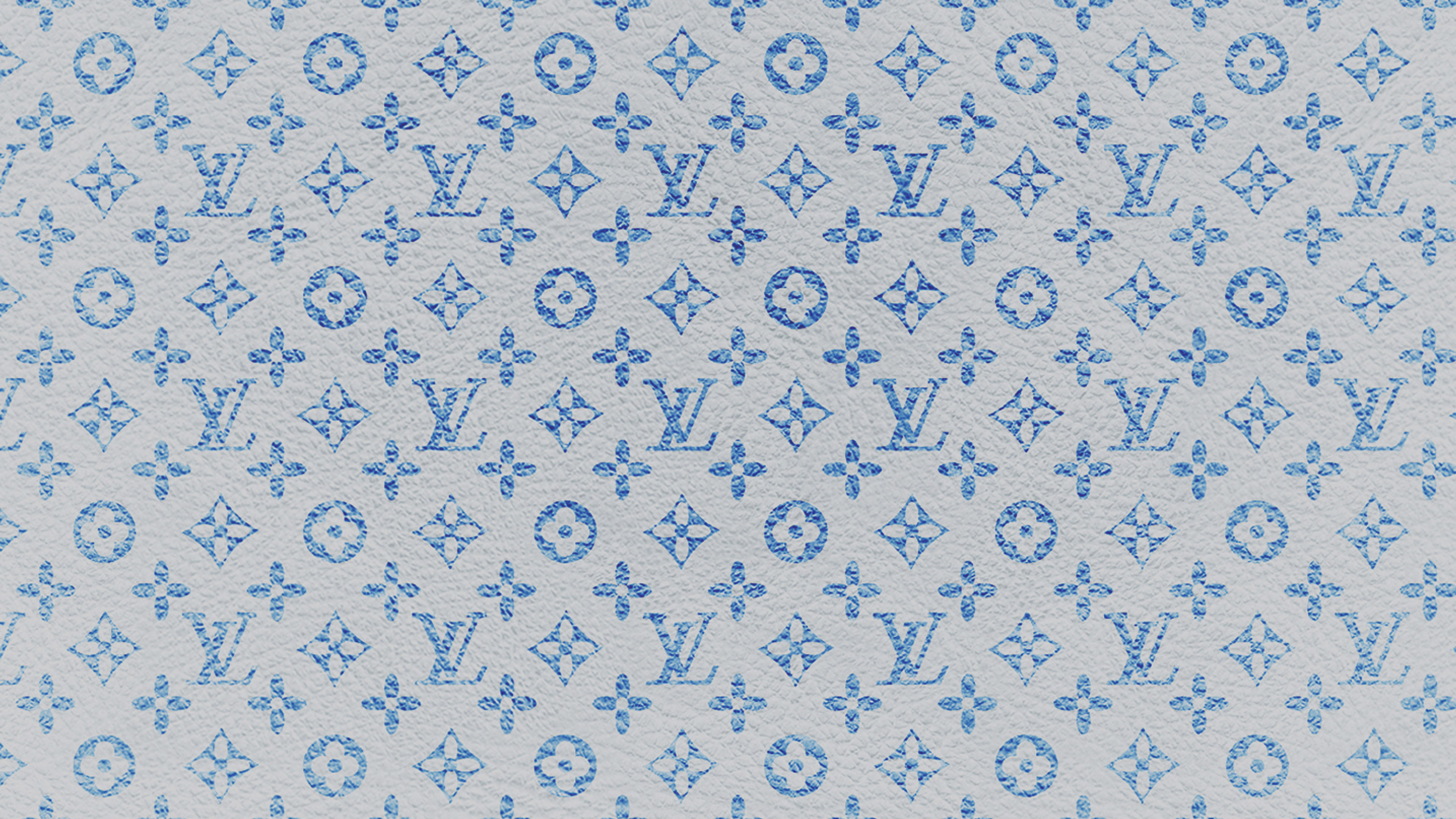 Louis Vuitton, Blau, Muster, Azure, Textil. Wallpaper in 3840x2160 Resolution