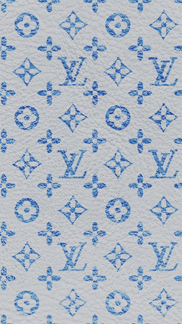 Louis Vuitton, Blau, Muster, Azure, Textil. Wallpaper in 720x1280 Resolution