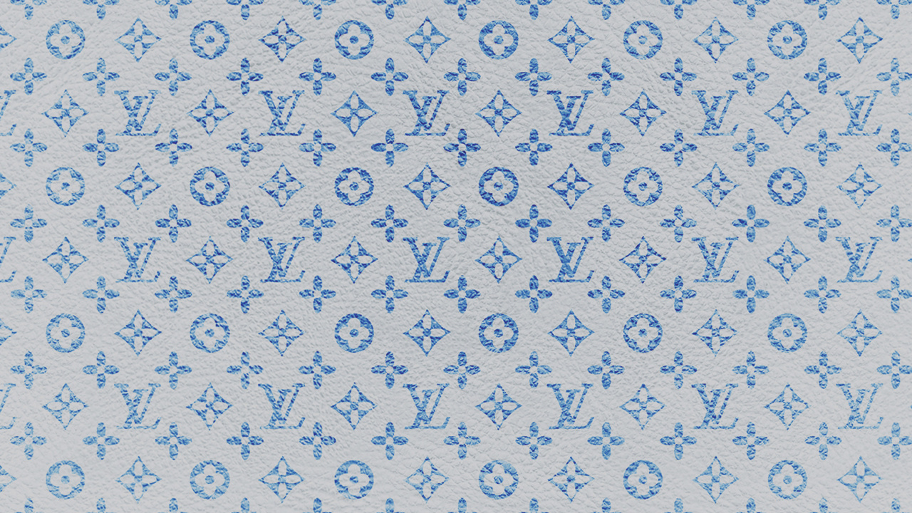 Louis Vuitton, Blue, Pattern, Azure, Textile. Wallpaper in 1280x720 Resolution