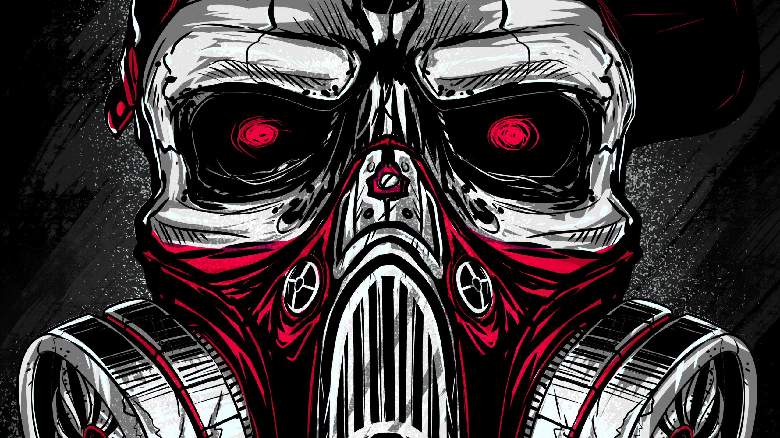 Zone Dangereuse, Red, Art, Obscurité, Symétrie. Wallpaper in 2560x1440 Resolution