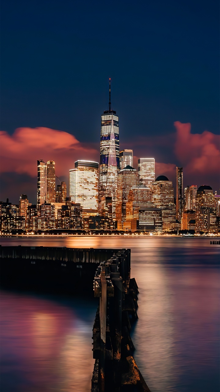 Cityscape, Skyscraper, Cloud, Building, Water. Wallpaper in 720x1280 Resolution