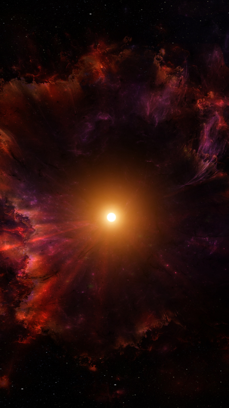 Arbres Rouges et Noirs Pendant la Nuit. Wallpaper in 750x1334 Resolution