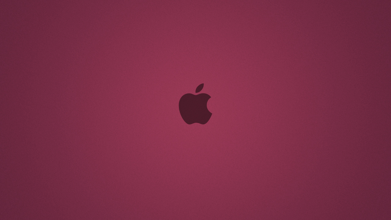 Logo Pomme Sur Fond Rouge. Wallpaper in 1280x720 Resolution