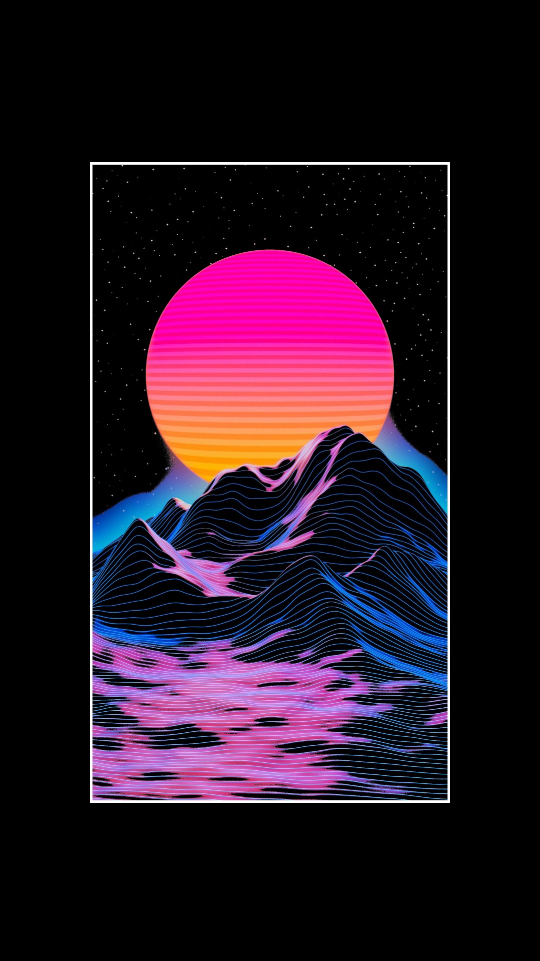 Erde, Anime-Kunst, Amoled, Orange, Afterglow. Wallpaper in 1080x1920 Resolution