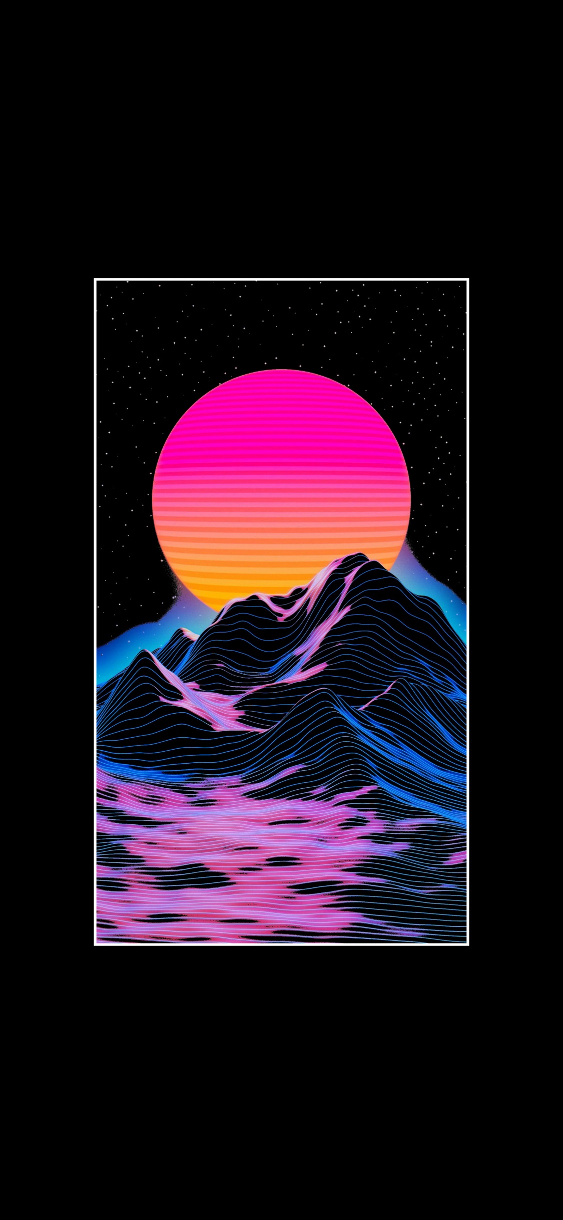Erde, Anime-Kunst, Amoled, Orange, Afterglow. Wallpaper in 1125x2436 Resolution