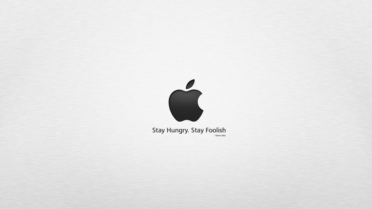 Logo Pomme Sur Papier Blanc. Wallpaper in 1280x720 Resolution