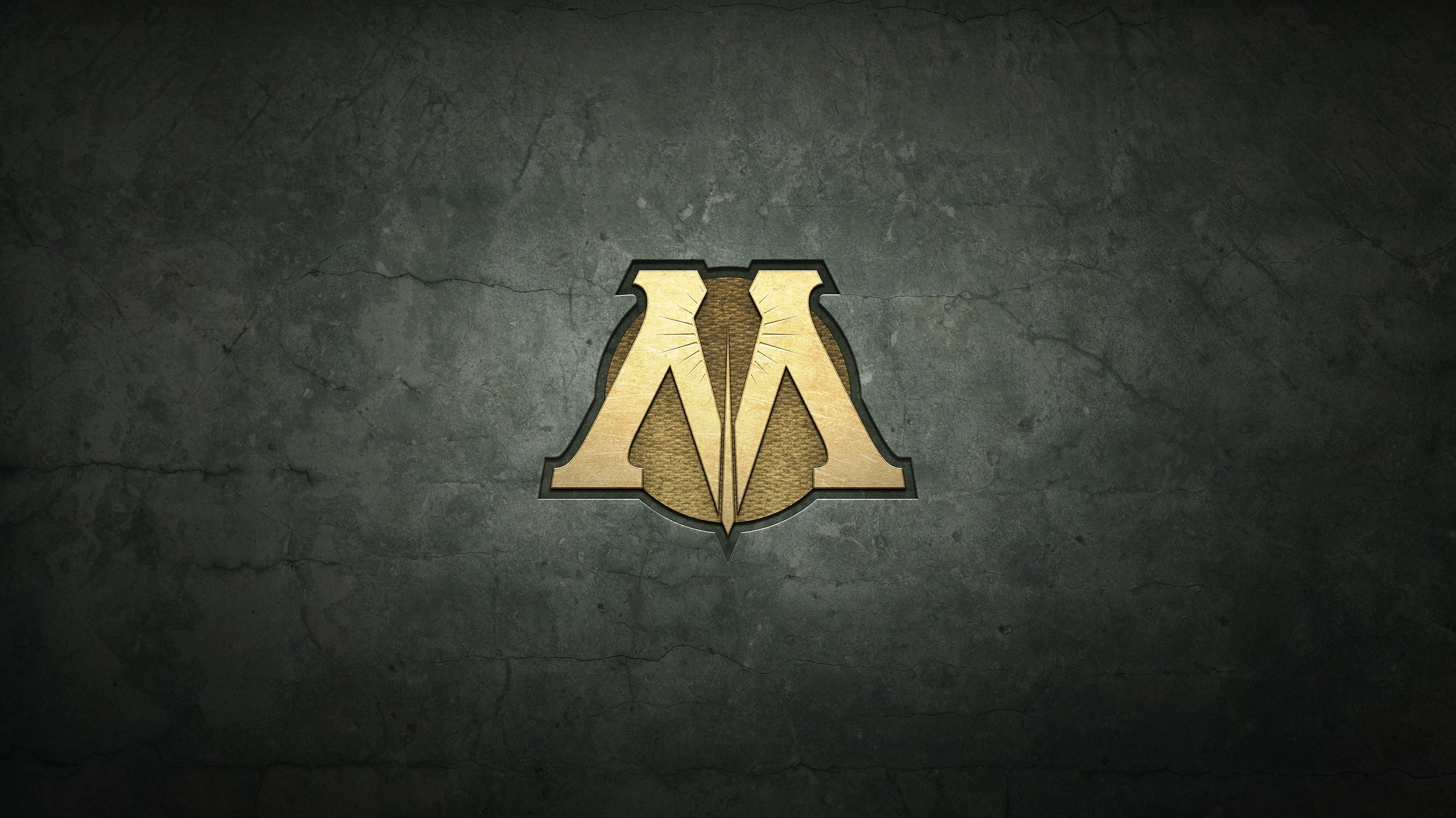 Wanddekoration in Schwarz-gelber Herzform. Wallpaper in 2560x1440 Resolution