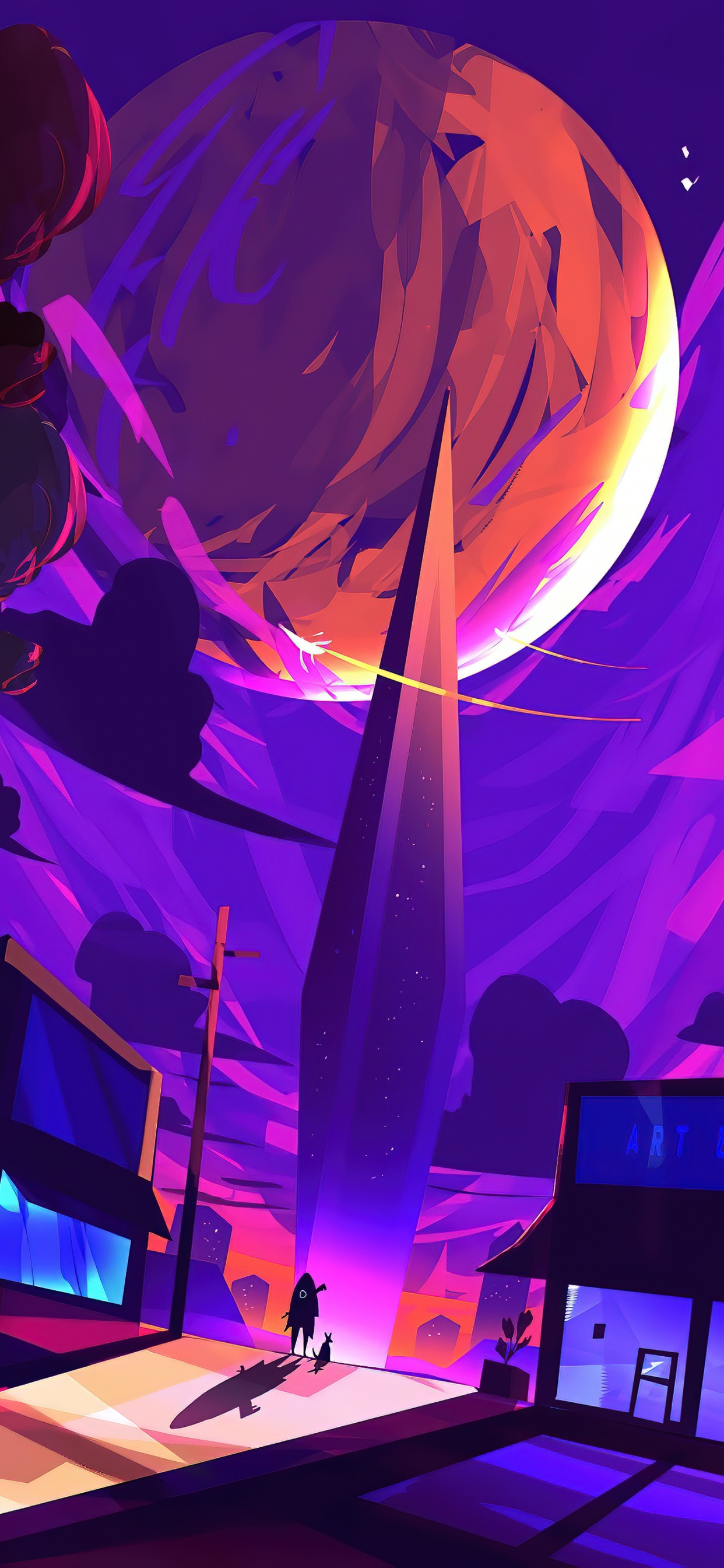 Licht, Purpur, Wasser, Veilchen, Pink. Wallpaper in 1242x2688 Resolution