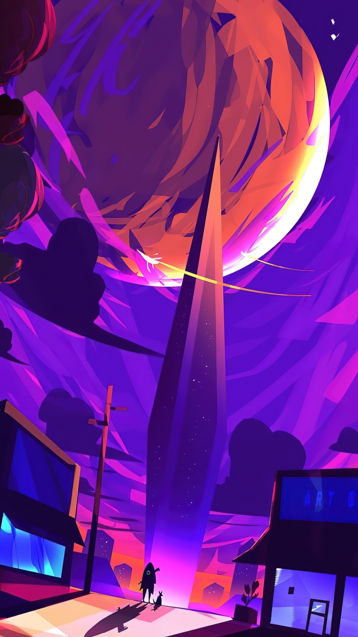 Light, Purple, Water, Lighting, Violet. Wallpaper in 720x1280 Resolution