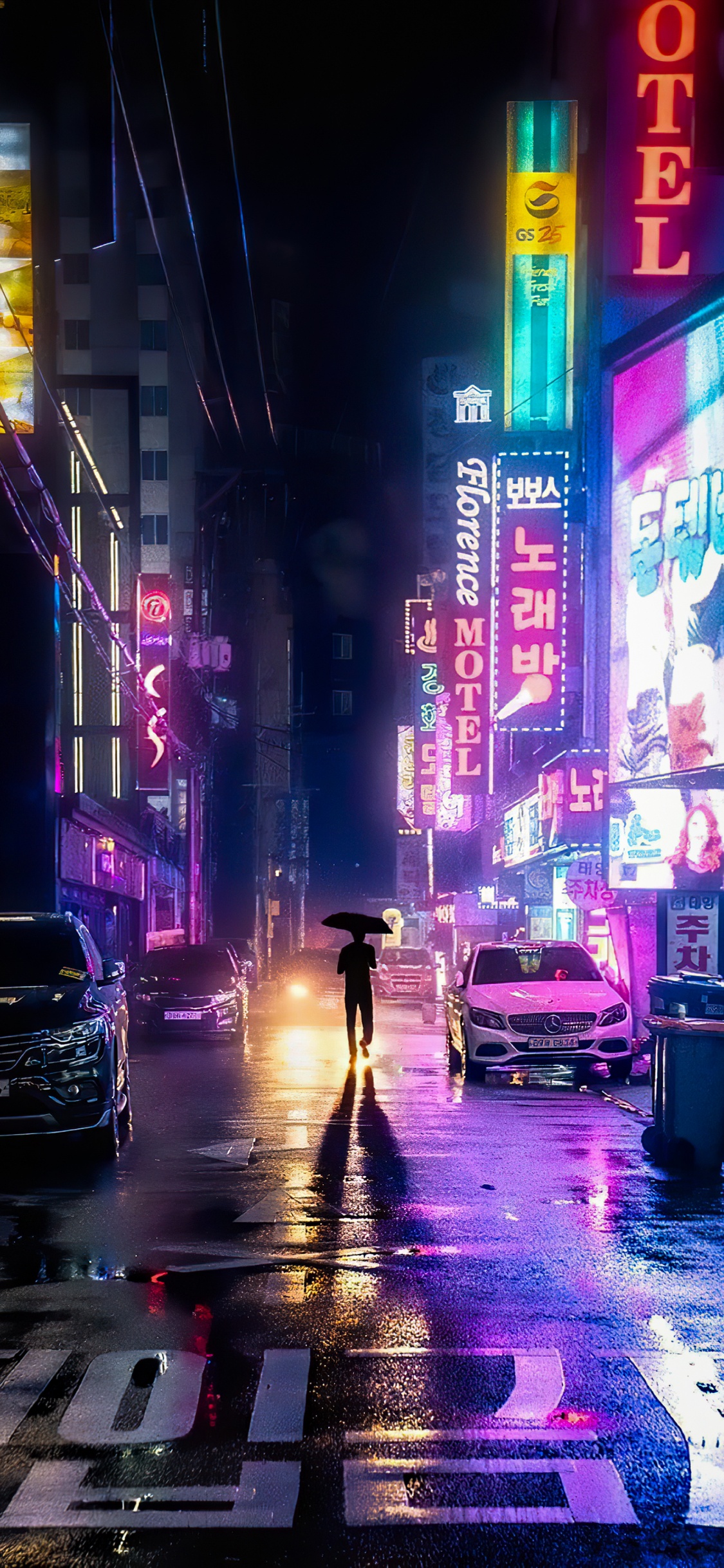 Metropolis, Cars, Building, Automotive Lighting, Blue. Wallpaper in 1125x2436 Resolution