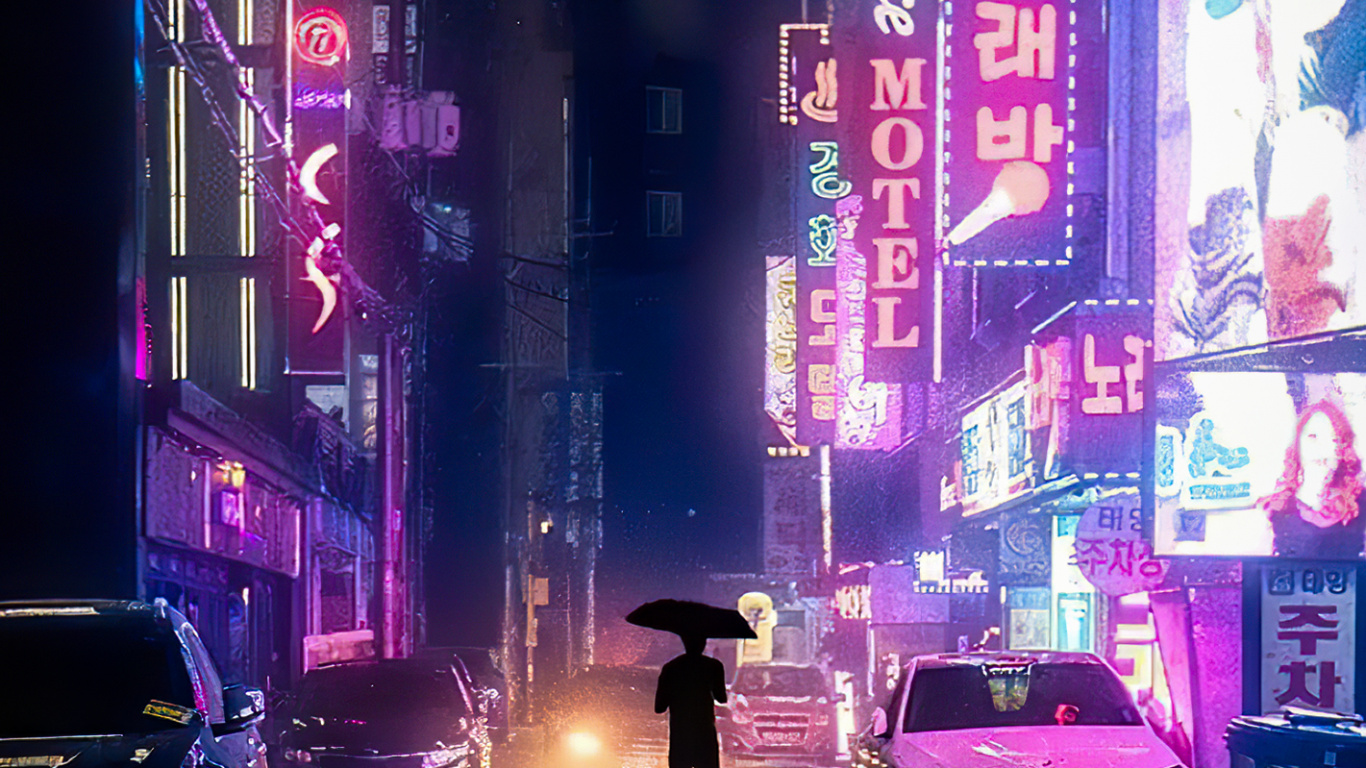 Metropolis, Cars, Building, Automotive Lighting, Blue. Wallpaper in 1366x768 Resolution