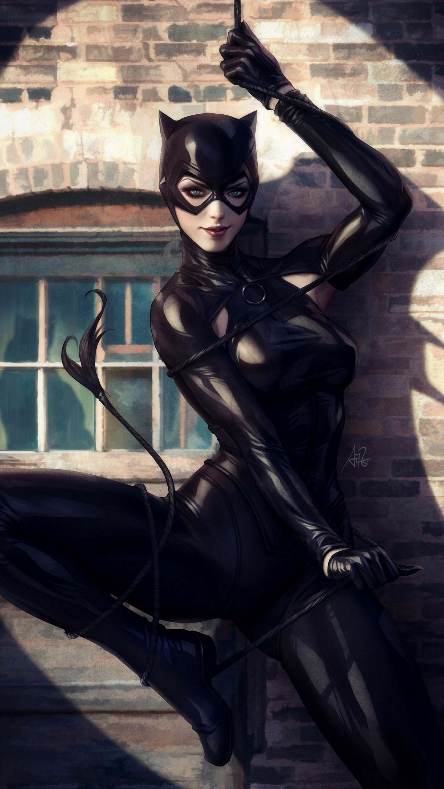Artgerm Catwoman, Catwoman 2018- 1, Selina Kyle, Marvel Portfolio Artgerm, Batman. Wallpaper in 1440x2560 Resolution