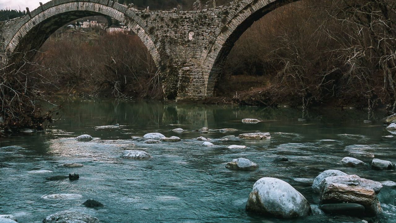 Bogenbrücke, Teufelsbrücke, Wasserlauf, Wasser, Wasserressourcen. Wallpaper in 1280x720 Resolution