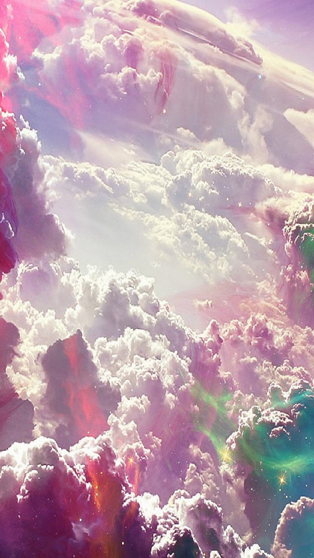 Nuages Blancs Au-dessus de la Ville. Wallpaper in 1080x1920 Resolution