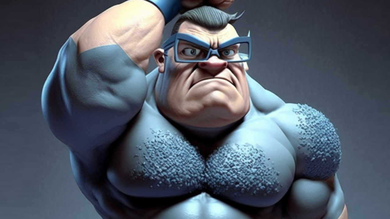 Superhero, Cartoon, Geste, Bodybuilder, Art. Wallpaper in 1280x720 Resolution