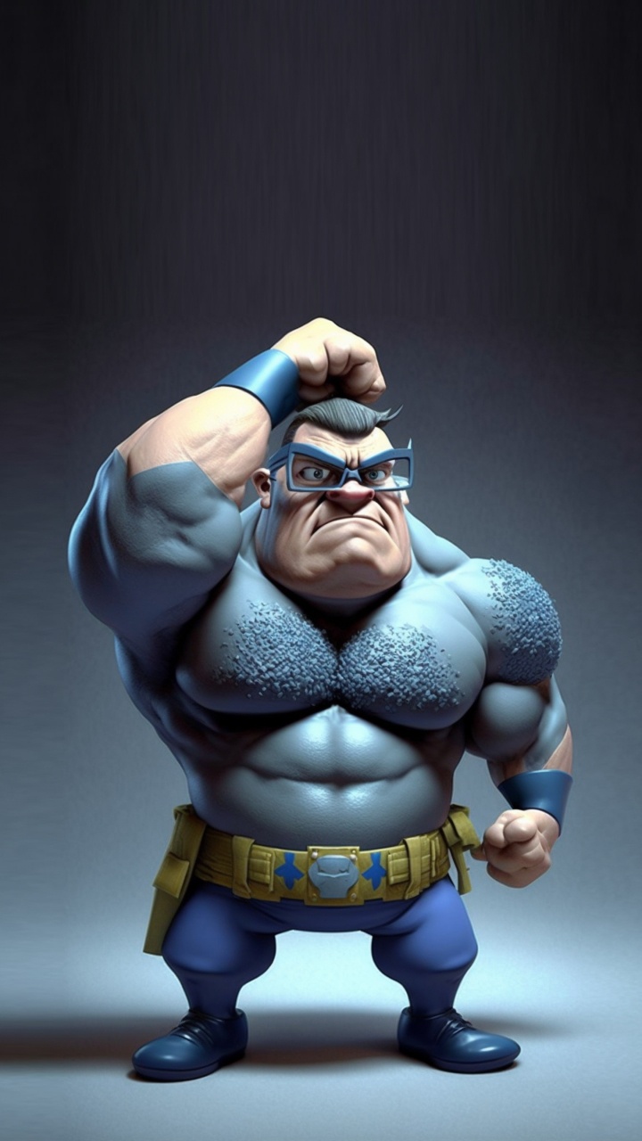 Superhero, Cartoon, Geste, Bodybuilder, Art. Wallpaper in 720x1280 Resolution