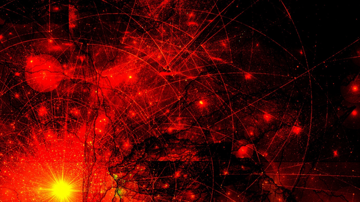 Red and Yellow Fireworks During Nighttime. Wallpaper in 1366x768 Resolution