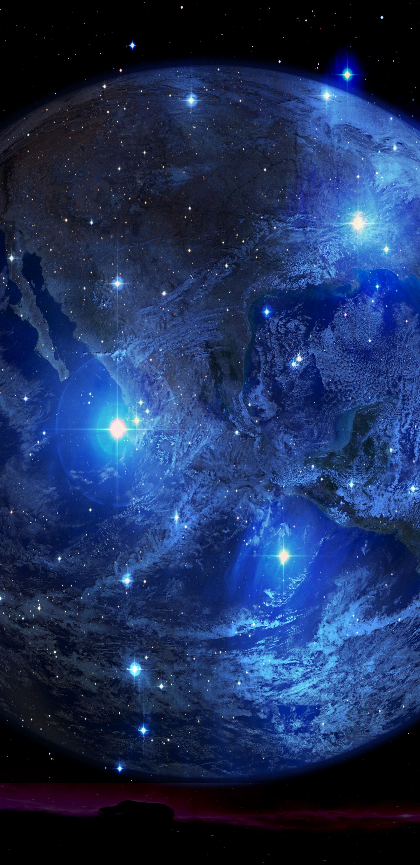 Planeta Tierra Azul y Blanco. Wallpaper in 1440x2960 Resolution