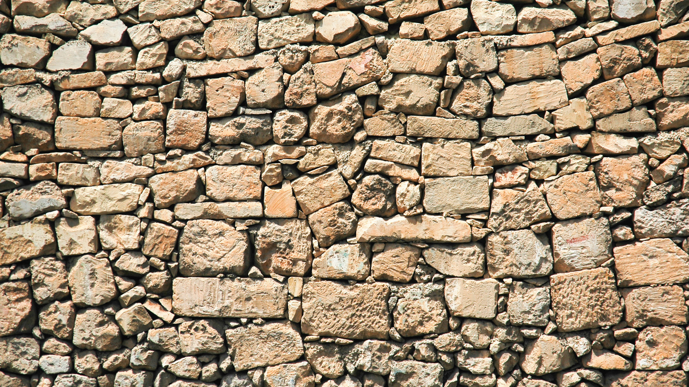 Brown and Gray Brick Wall. Wallpaper in 1366x768 Resolution