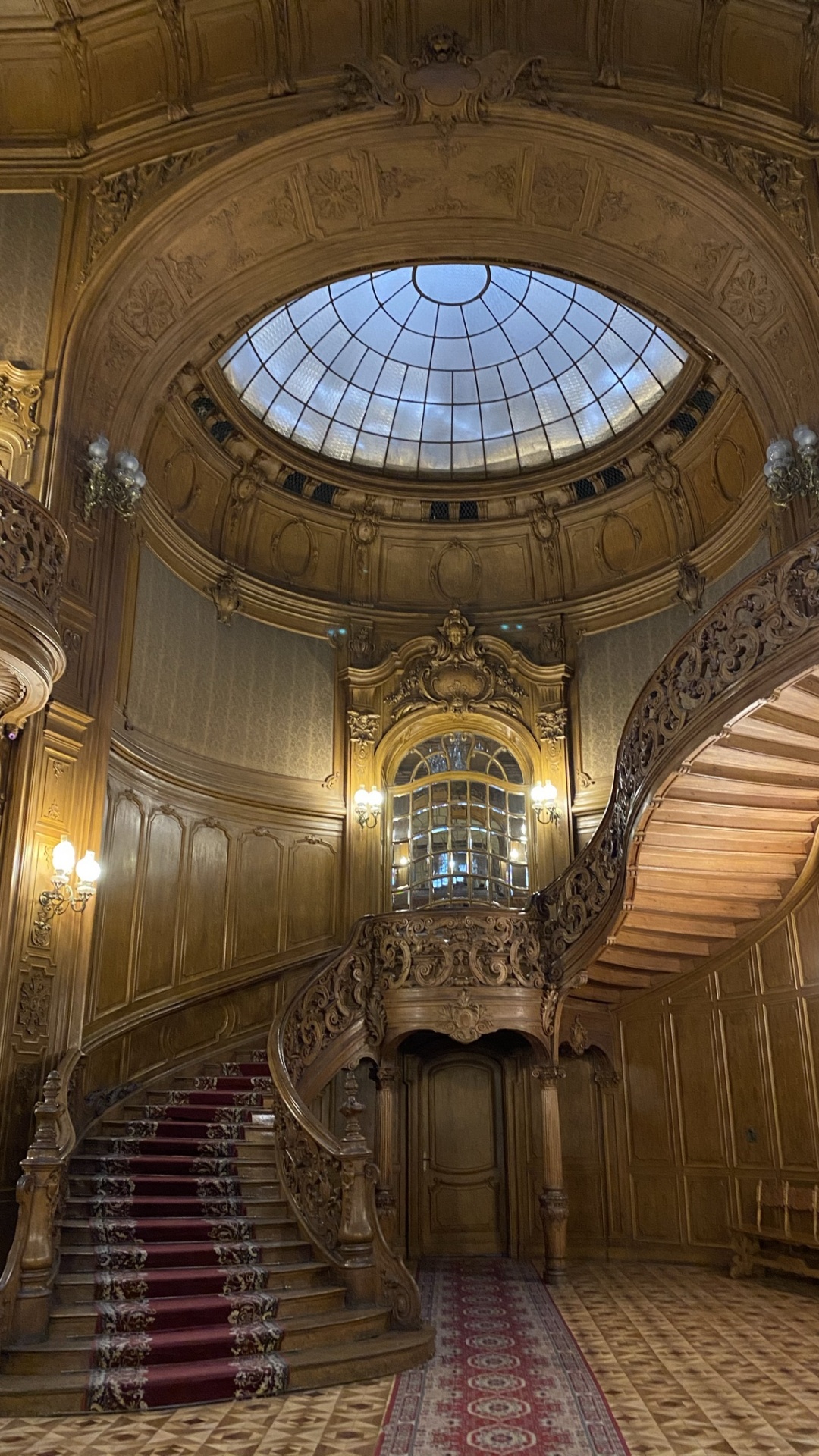 对称, 室内设计, 天花板, 灯光, 楼梯 壁纸 1080x1920 允许