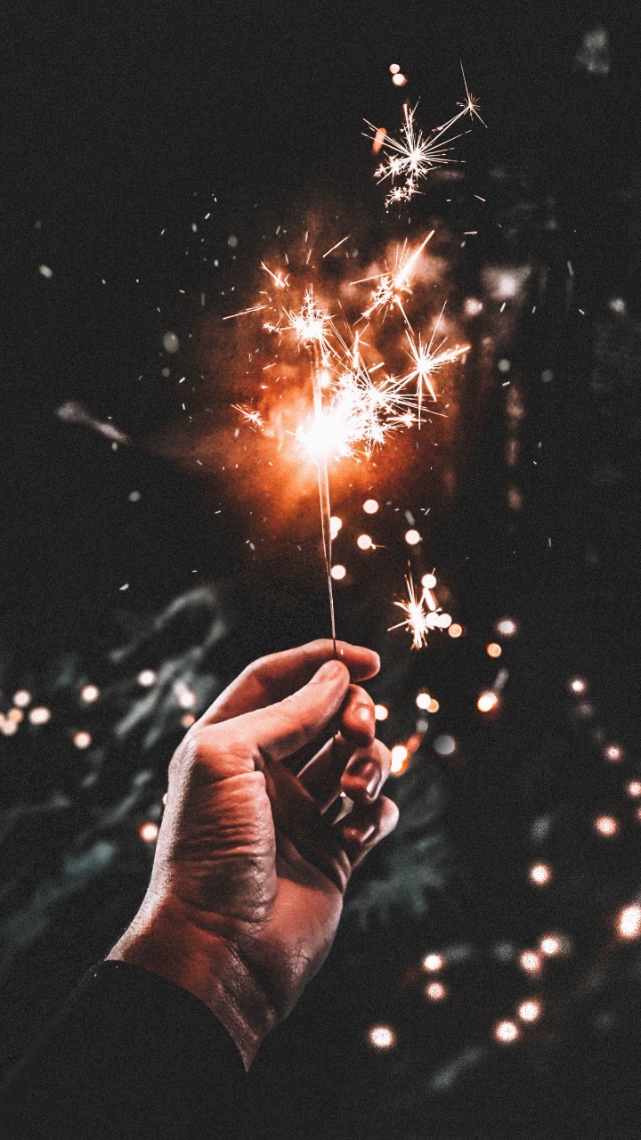 Sparkler, Fireworks, Hand, Party Supply, Diwali. Wallpaper in 720x1280 Resolution