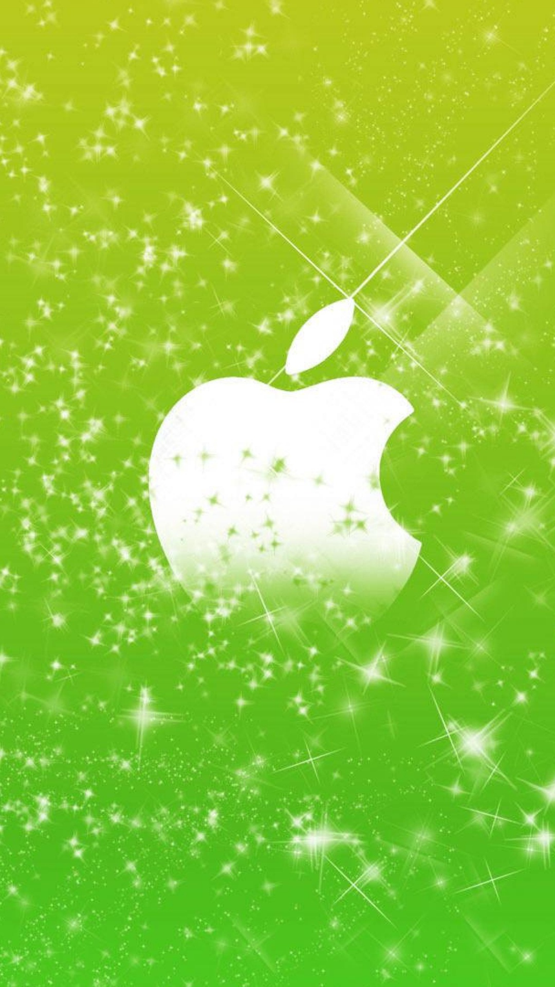 White Apple Logo on Green Surface. Wallpaper in 1080x1920 Resolution